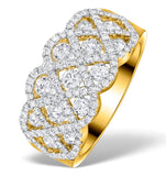 Lattice Diamond Ring 1.75ct H/si In 18k Gold - N4531