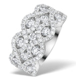 Diamond Weave 18k White Gold Ring  1.20ct H/si - N4542y