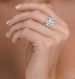 Diamond Weave 18k White Gold Ring  1.20ct H/si - N4542y