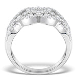 Diamond Weave 18k White Gold Ring  1.20ct H/si - N4542y