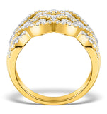 Diamond Weave 18k Gold Ring  1.20ct H/si - N4542