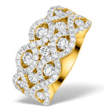 Diamond Weave 18k Gold Ring  1.20ct H/si - N4542