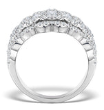 Diamond Art Deco 18k White Gold Ring 1.25ct H/si - N4544y