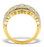 Lab Diamond Art Deco 9k Gold Ring 1.25ct H/si - N4544