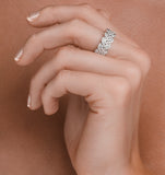 Lab Diamond Weave Ring 1.20ct H/si In 9k Gold - N4546y
