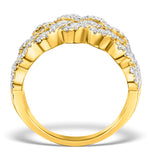 Lab Diamond Weave Ring 1.20ct H/si In 9k Gold - N4546