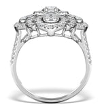 Vintage Diamond Ring 1.75ct H/si In 18k White Gold - N4547