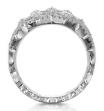 Diamond Lattice Ring 2.35ct H/si Quality Set In 18k White Gold
