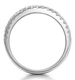 Diamond Tiara Band Ring 2.00ct H/si Set In 18k White Gold