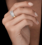 Amaranta Diamond Ring 1ct H/si Set With Raised Cluster In 18k Gold