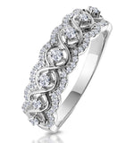 Ariane Diamond Half Eternity Ring 0.40ct Set In 18k White Gold
