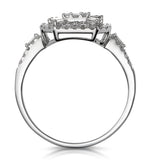 0.75ct Diamond Asteria Collection Baguette Ring In 18k White Gold