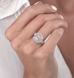0.75ct Diamond Asteria Collection Baguette Ring In 18k White Gold