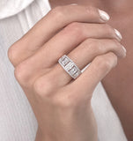 0.85ct Diamond Asteria Baguette Eternity Ring In 18k White Gold