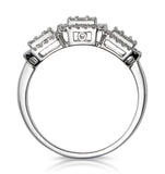 0.80ct Asteria Collection Diamond Baguette Ring In 18k White Gold