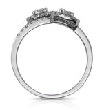 0.55ct Asteria Collection Wide Diamond Halo Ring In 18k White Gold