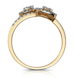 0.55ct Asteria Collection Wide Diamond Halo Ring In 18k Gold