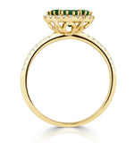 Emerald 1.06ct And Diamond 18k Yellow Gold Alegria Ring
