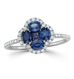 Sapphire 1.31ct And Diamond 18k White Gold Alegria Ring