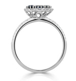 Sapphire 1.31ct And Diamond 18k White Gold Alegria Ring