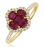 Ruby 1.15ct And Diamond 18k Yellow Gold Alegria Ring