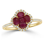 Ruby 1.15ct And Diamond 18k Yellow Gold Alegria Ring