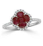 Ruby 1.15ct And Diamond 18k White Gold Alegria Ring