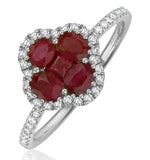 Ruby 1.15ct And Diamond 18k White Gold Alegria Ring