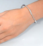 Diamond Bangle 0.50ct 9k White Gold