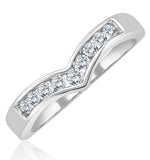 Lab Diamond Wishbone Ring 0.25ct H/si In 9k White Gold