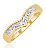 Lab Diamond Wishbone Ring 0.25ct H/si In 9k Gold