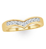 Lab Diamond Wishbone Ring 0.25ct H/si In 9k Gold