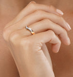 Lab Diamond Wishbone Ring 0.25ct H/si In 9k Gold