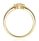 Lab Diamond Flower Ring 0.25ct H/si In 9k Gold