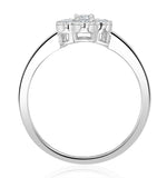 Lab Diamond Flower Ring 0.50ct H/si In 9k White Gold