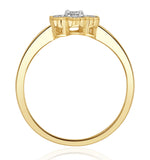 Lab Diamond Flower Ring 0.50ct H/si In 9k Gold