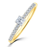 Princess Cut Lab Diamond Engagement Ring 0.25ct H/si In 9k Gold