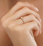 Princess Cut Lab Diamond Engagement Ring 0.25ct H/si In 9k Gold
