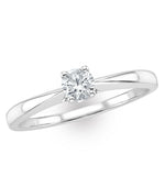 Tapered Design Lab Diamond Engagement Ring 0.25ct H/si 9k White Gold