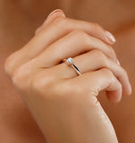 Tapered Design Lab Diamond Engagement Ring 0.25ct H/si 9k White Gold