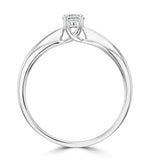 Tapered Design Lab Diamond Engagement Ring 0.25ct H/si 9k White Gold