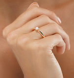 Tapered Design Lab Diamond Engagement Ring 0.25ct H/si In 9k Gold