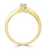 Tapered Design Lab Diamond Engagement Ring 0.25ct H/si In 9k Gold