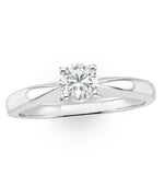 Tapered Design Lab Diamond Engagement Ring 0.33ct H/si 9k White Gold