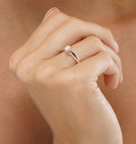 Tapered Design Lab Diamond Engagement Ring 0.33ct H/si 9k White Gold