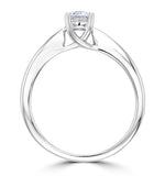 Tapered Design Lab Diamond Engagement Ring 0.33ct H/si 9k White Gold