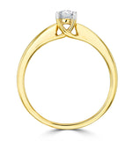 Tapered Design Lab Diamond Engagement Ring 0.33ct H/si In 9k Gold