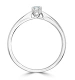 Tapered Design Lab Diamond Engagement Ring 0.15ct H/si In 925 Silver