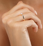 Tapered Design Lab Diamond Engagement Ring 0.15ct H/si In 9k Gold