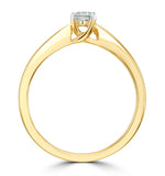 Tapered Design Lab Diamond Engagement Ring 0.15ct H/si In 9k Gold